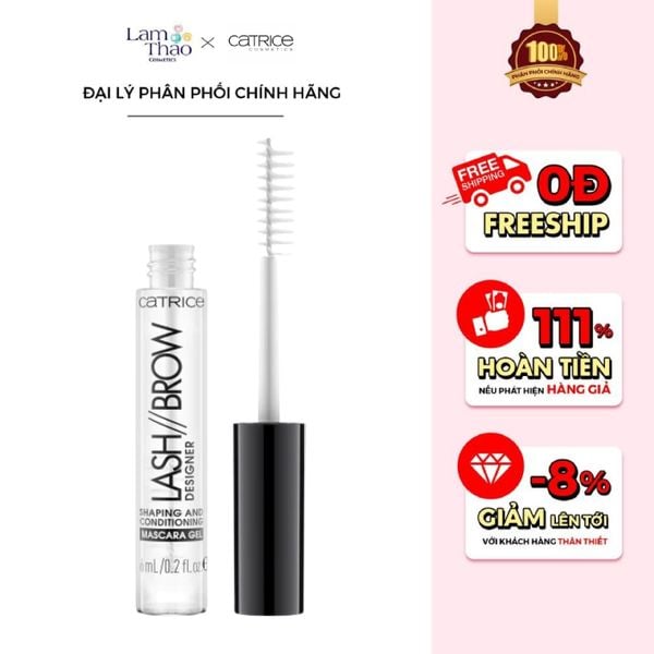 Mascara Định Hình Lông Mi Lông Mày Trong Suốt Catrice Lash Brow Designer Shaping and Conditioning Mascara Gel