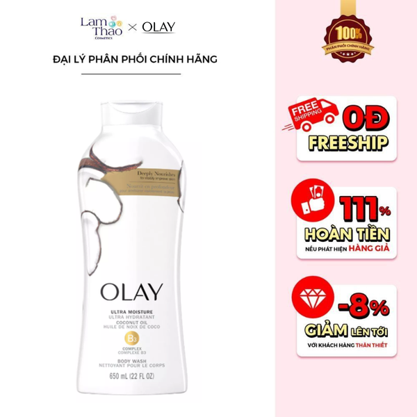 Sữa Tắm Olay Ultra Moisture Body Wash With Coconut Oil
