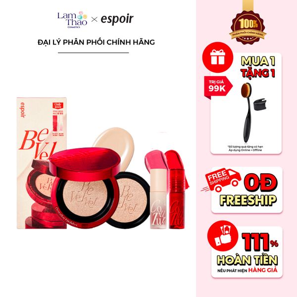 [TẶNG 2 Son Espoir 2G x2 ] Phấn Nước Che Phủ Hoàn Hảo Espoir Pro Tailor Be Velvet Cover Cushion SPF 34 PA++ (KÈM LÕI REFILL)