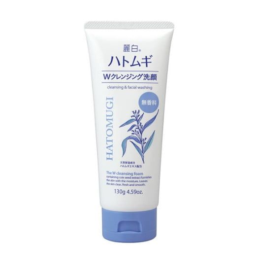 Sữa Rửa Mặt Tẩy Trang Không Mùi Hatomugi W Cleansing Foam