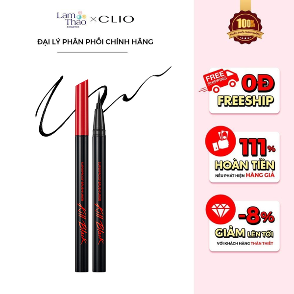 Bút Kẻ Mắt Nước Chống Trôi Clio Superproof Brush Liner