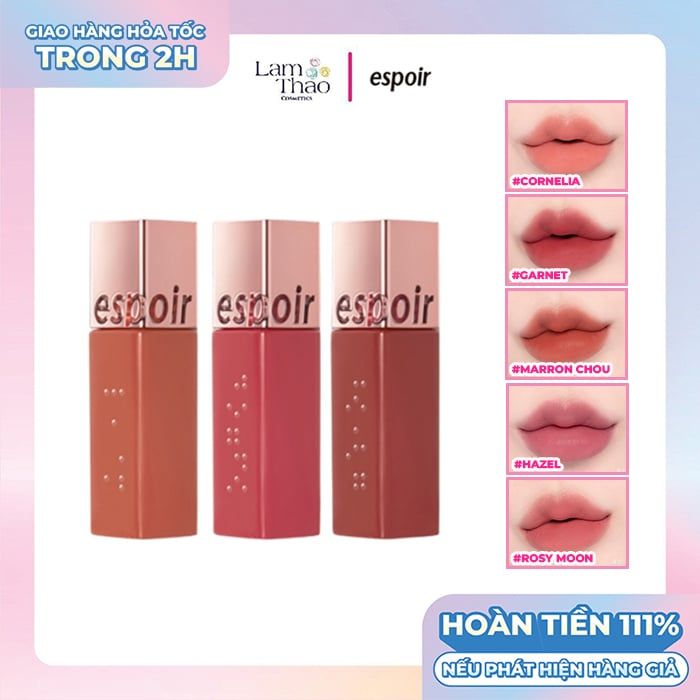 Son Kem Nhung Lì Espoir Couture Tint Pure (Phiên Bản Mới)