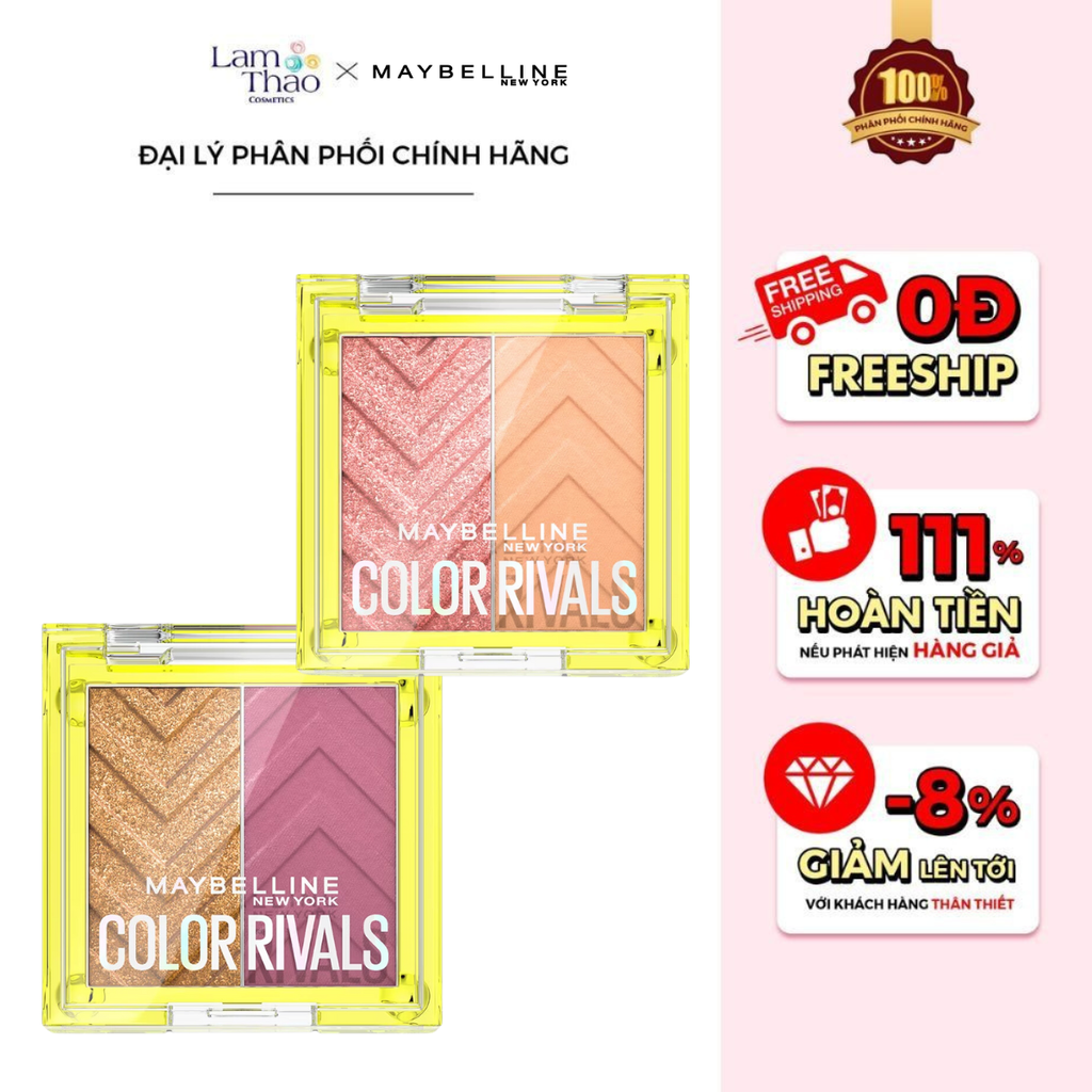 Bảng Phấn Mắt Đôi Maybelline Color Rivals Shadow Duo Palette