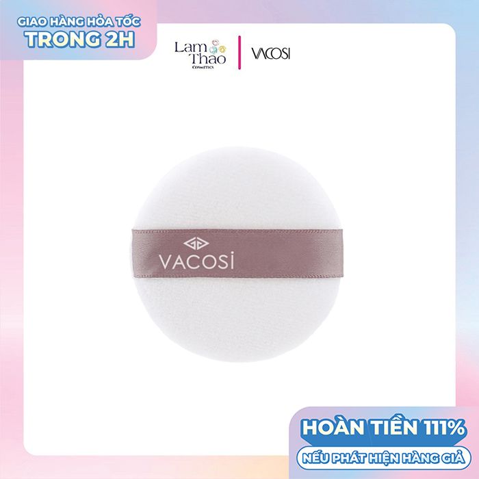 Bông Phấn Cotton Khô Tròn Nhỏ Vacosi Small White Round Puff BP19