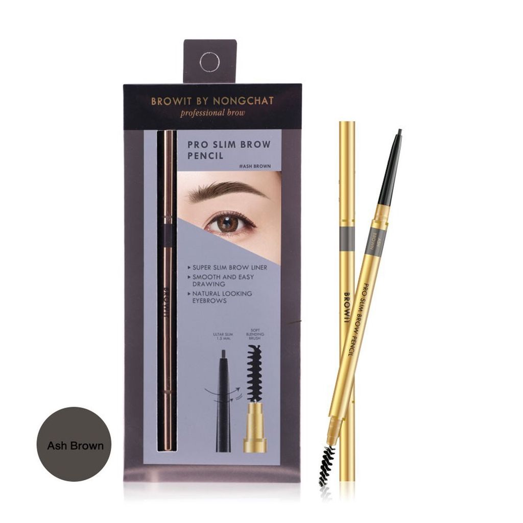 Chì Kẻ Mày Browit Siêu Mảnh Pro Slim Brow Pencil Ash Brown