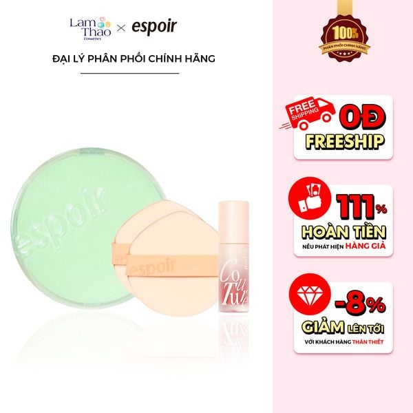 [Green Blossom Edition] Phấn Nước Che Phủ Tự Nhiên Espoir Be Natural Cushion Green Blossom Edition SPF50 PA++++