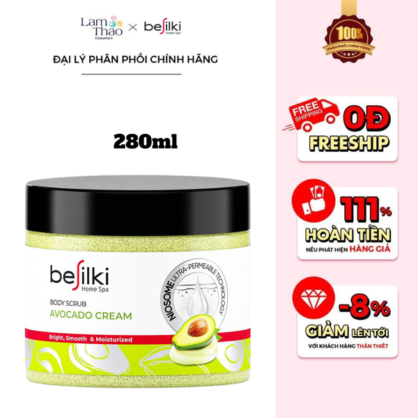 Tẩy Tế Bào Chết Quả Bơ Besilki Avocado Cream Body Scrub