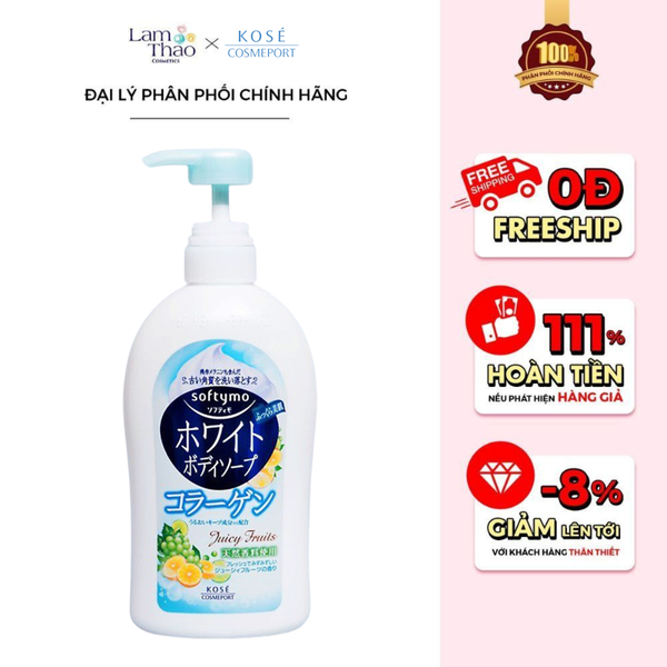 Sữa Tắm Dưỡng Da Săn Chắc Hương Trái Cây Kose Softymo Body Soap Juicy Fruits