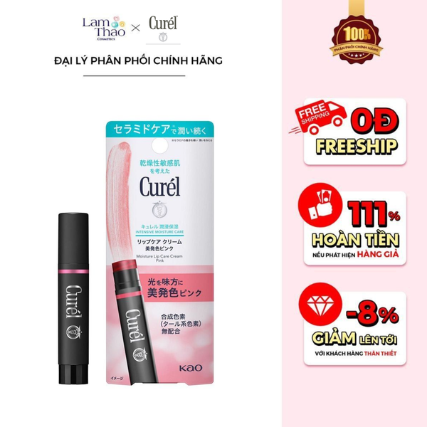 Son Dưỡng Môi Có Màu Cấp Ẩm Chuyên Sâu Curél Intensive Moisture Care Moisture Lip Care Cream