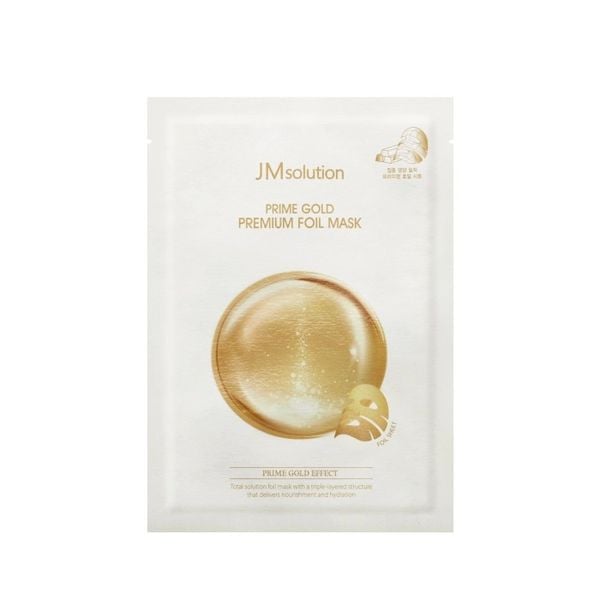 Mặt Nạ Vàng 24K Hỗ Trợ Cấp Ẩm Giảm Nếp Nhăn JM Solution Prime Gold Premium Foil Mask