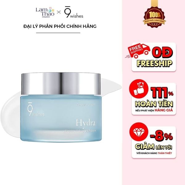 Kem Dưỡng Ẩm Dạng Gel 9 Wishes Hydra Ampule Cream