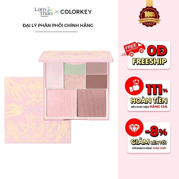 Bảng Phấn Trang Điểm Cho Mặt Và Mắt Colorkey Embrace Nature Seven Shade Makeup Palette