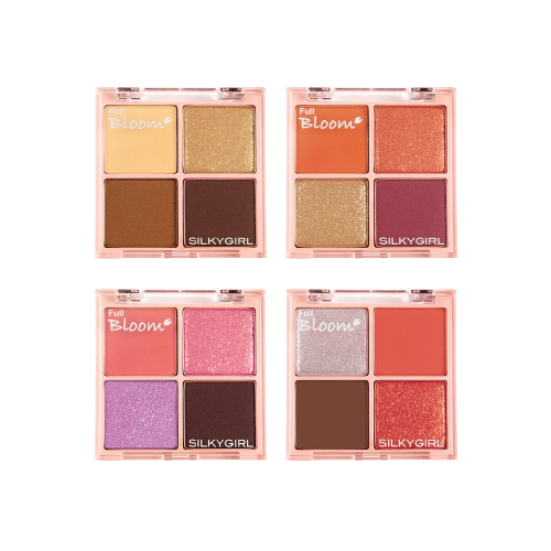 Phấn Mắt 4 Ô Có Nhũ Silkygirl Full Bloom Shadow