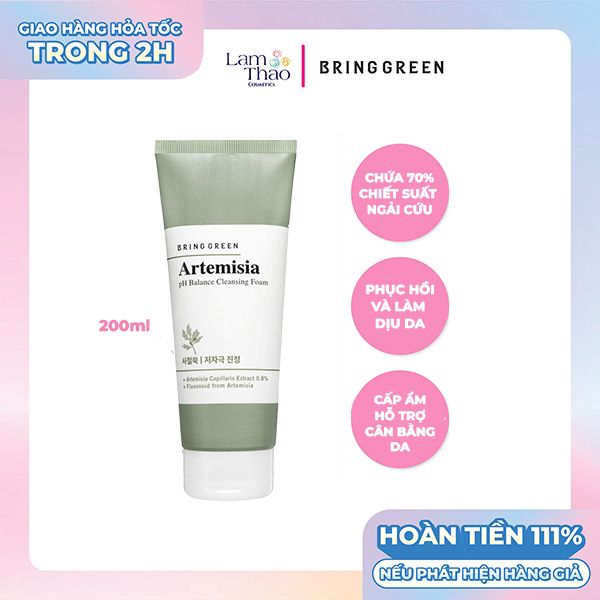 Sữa Rửa Mặt Làm Dịu Da Bring Green Artemisia pH Balance Cleansing Foam