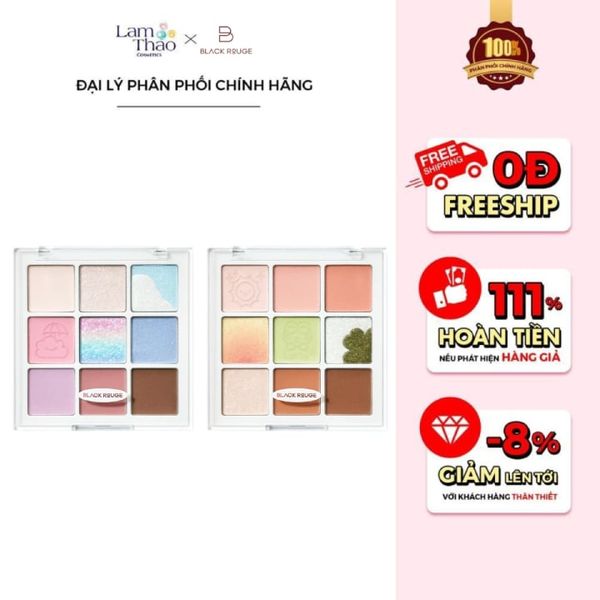 Bảng Phấn Mắt 9 Ô Black Rouge Colordation Mood Palette