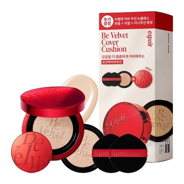 [TẶNG KÈM CUSHION MINI] Phấn Nước Espoir Be Velvet Cover Cushion New Class Special Set [TẶNG KÈM LÕI]