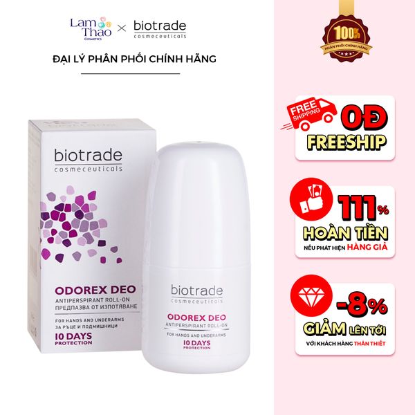 Lăn Khử Mùi, Chống Đổ Mồ Hôi Biotrade Odorex Deo Antiperspirant Roll-on
