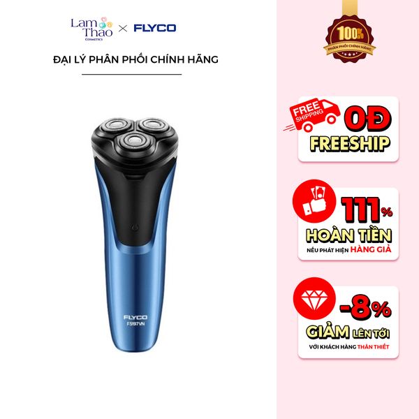 Máy Cạo Râu 3 Lưỡi Kép Thân Máy Kháng Nước Flyco