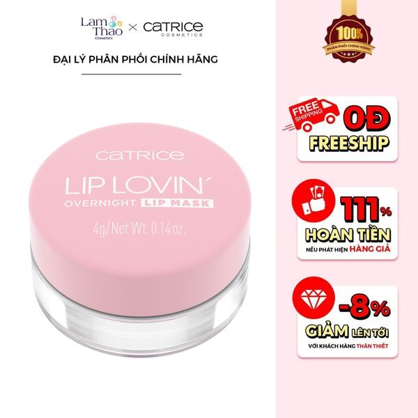 Mặt Nạ Ngủ Môi Dưỡng Ẩm Cải Thiện Sắc Tố Môi Catrice Lip Lovin Overnight Lip Mask