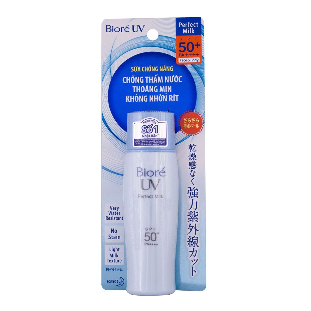 Kem Chống Nắng Dạng Sữa Chống Thấm Nước Bioré UV Perfect Milk SPF 50+/PA++++