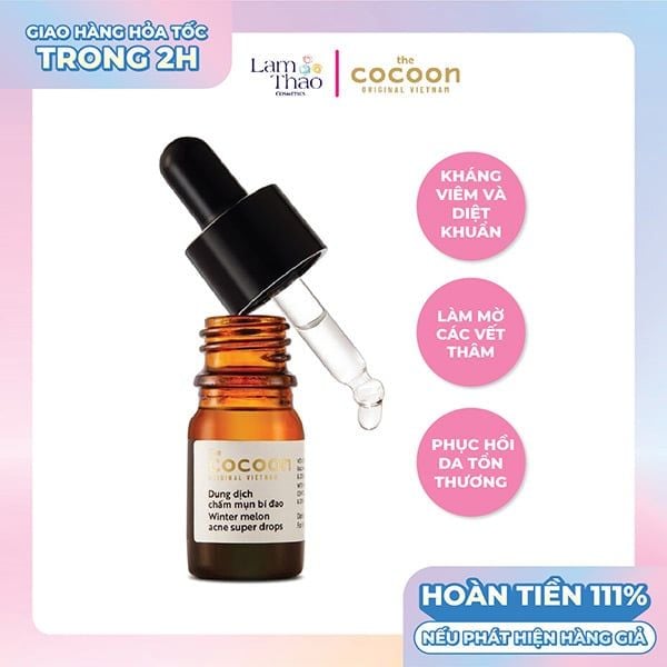 Dung Dịch Chấm Mụn Bí Đao Cocoon Winter Melon Acne Super Drops ( Mẫu Mới )