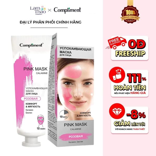 Mặt Nạ Đất Sét Hồng Làm Sạch, Phục Hồi Tái Tạo Da Compliment Pink Mask