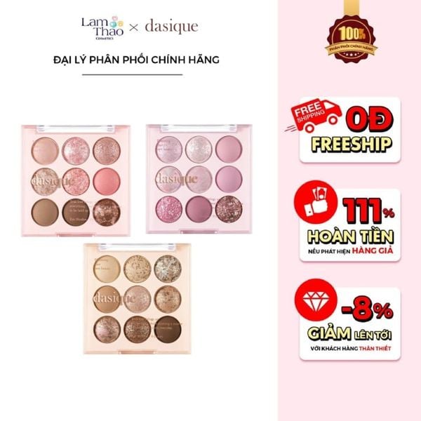 Bảng Phấn Mắt 9 Ô Màu Dasique Ice Cream Shadow Palette