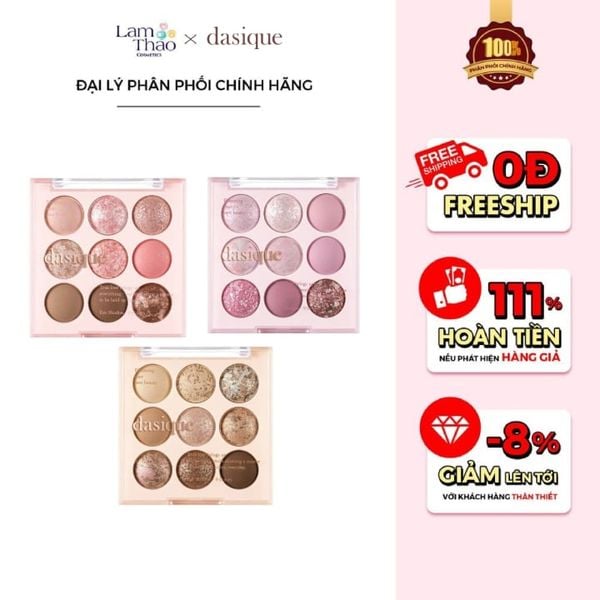 Bảng Phấn Mắt 9 Ô Màu Dasique Ice Cream Shadow Palette