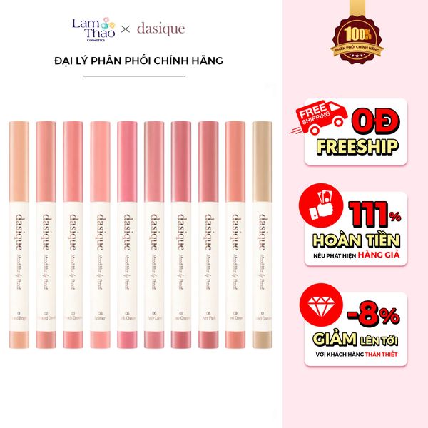 Chì Viền Môi Mịn Lì Dasique Mood Blur Lip Pencil