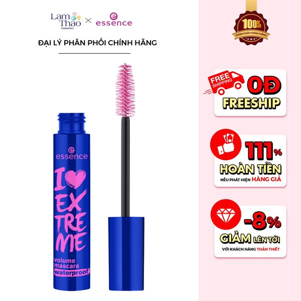 Chuốt Mi Chống Nước Lâu Trôi Essence I Love Extreme Volume Mascara Waterproof