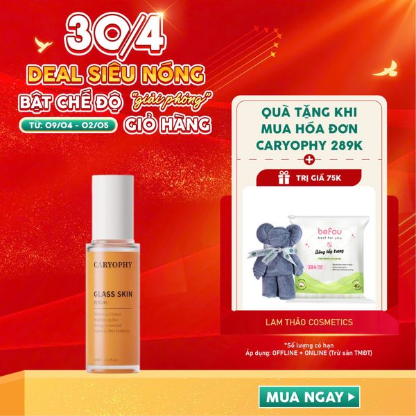 [DEAL 09/4 - 02/5 HĐ CARYOPHY 289K TẶNG 1 BÔNG TT BEFOU 234M + 1 KHĂN TẮM CARYOPHY] Tinh Chất Dưỡng Trắng Da Caryophy Glass Skin Serum