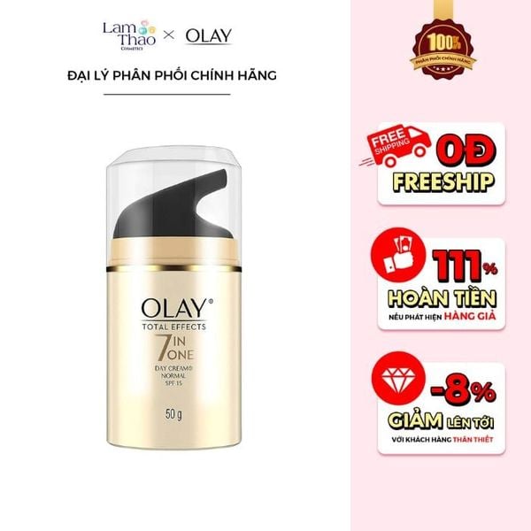Kem Dưỡng Hỗ Trợ Ngăn Ngừa Lão Hóa Olay Ban Ngày Total Effects 7 in One Day Cream Normal SPF 15