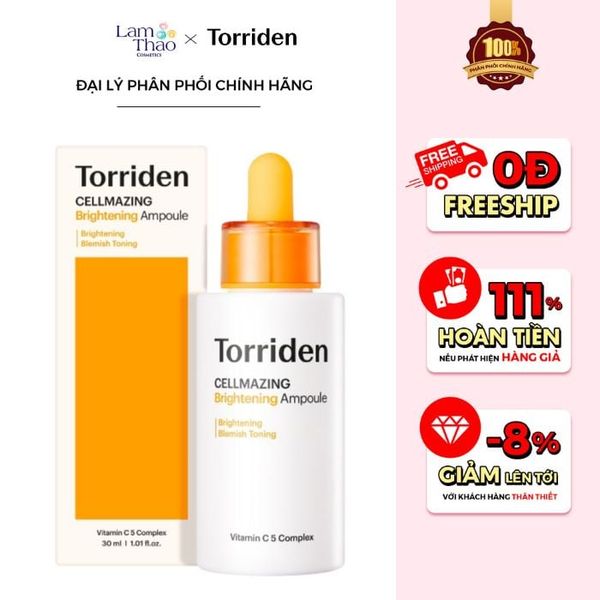 Tinh Chất Dưỡng Sáng Da Torriden Cellmazing Brightening Ampoule Vitamin C 5 Complex
