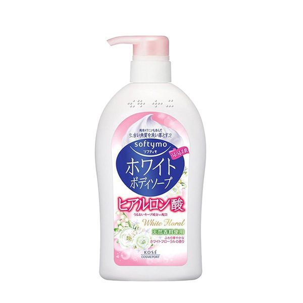Sữa Tắm Dưỡng Trắng Mịn Da Hương Hoa Kose Softymo Hyaluronic Acid Body Soap 600ml