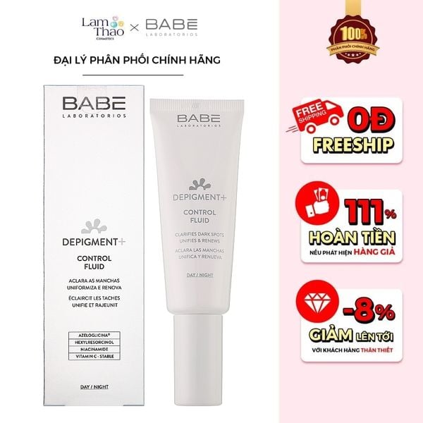 Kem Dưỡng Sáng Da Và Làm Mờ Vết Thâm Nám Laboratorios Babe Depigment Control Fluid