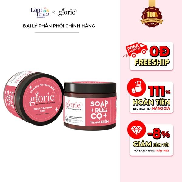 [TẶNG CHẬU RỬA CỌ] Soap Rửa Cọ Trang Điểm Glorie Brush Cleansing Soap