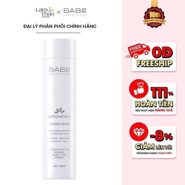 Sữa Dưỡng Giúp Sáng Da & Mờ Thâm Nám Laboratorios Babe Depigment+ Lotion Glow