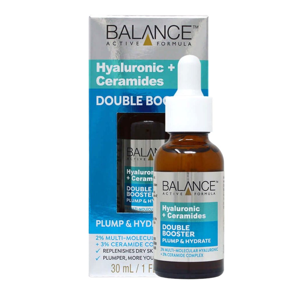 Tinh Chất Cấp Ẩm, Chuyên Sâu Và Phục Hồi Da Balance Active Formula Hyaluronic + Ceramides Double Booster