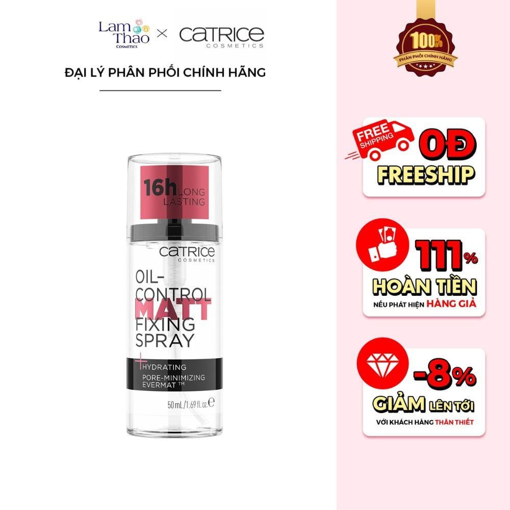 Xịt Khóa Nền Kiềm Dầu Catrice Oil-Control Matt Fixing Spray 16h