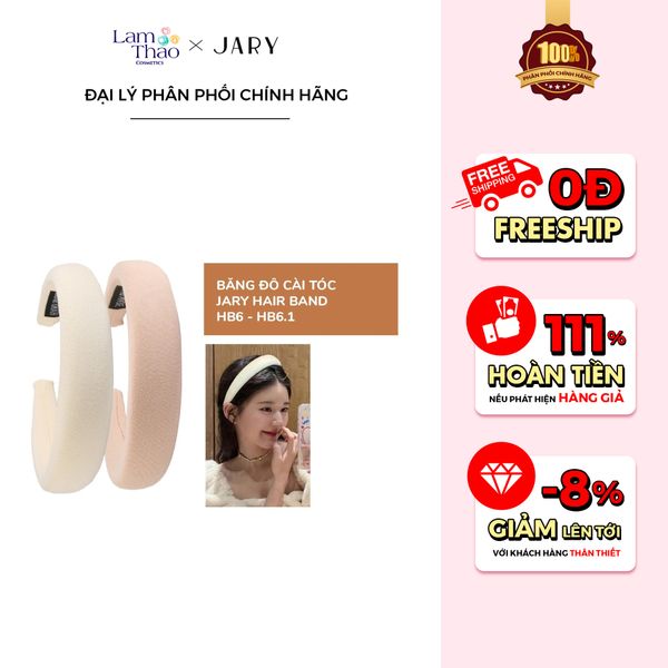 Băng Đô Cài Tóc Vải Màu Basic Jary Hair Band Bảng Lớn