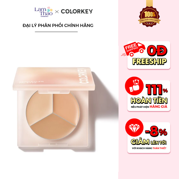 Bảng Che Khuyết Điểm 3 Màu Colorkey Targeting Three-colour Concealer Palette