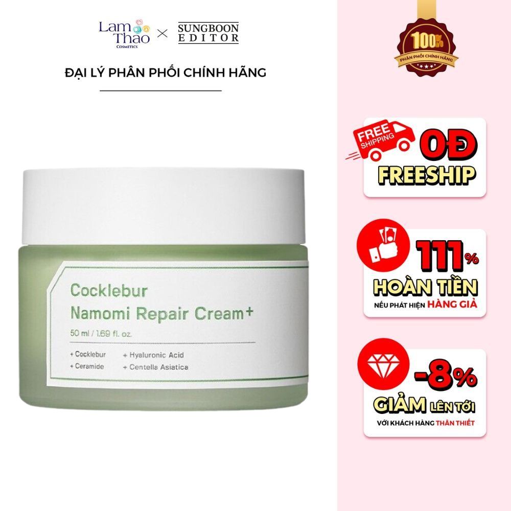 Kem Dưỡng Phục Hồi Sungboon Editor Cocklebur Namomi Repair Cream