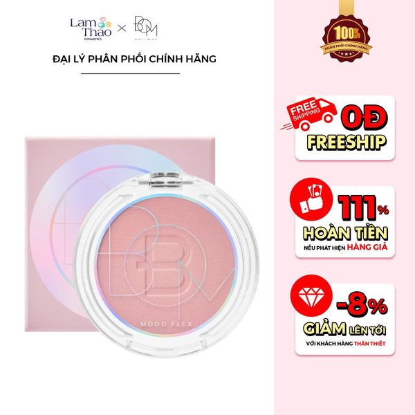 [TẶNG SON THỎI BOM MÀU 808 VER 2 HOÁ ĐƠN BOM 399K] Phấn Má Hồng Mịn Lì BOM Mood Flex Powder Blush