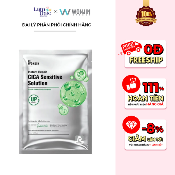 Mặt Nạ Phục Hồi Dịu Da Dr Wonjin Instant Repair Cica Sensitive Solution