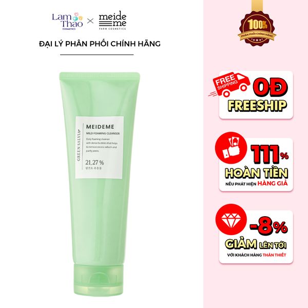 Sữa Rửa Mặt Tạo Bọt Meideme Green Salvia Mild Foaming Cleanser 21.27%