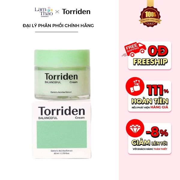 Kem Dưỡng Hỗ Trợ Làm Dịu Và Phục Hồi Da Torriden Balanceful Cica Soothing Cream