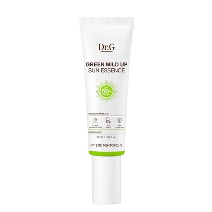 Kem Chống Nắng Dưỡng Ẩm, Chống Ánh Sáng Xanh Dành Cho Da Nhạy Cảm Dr.G Green Mild Up Sun Essence SPF50+ PA++++