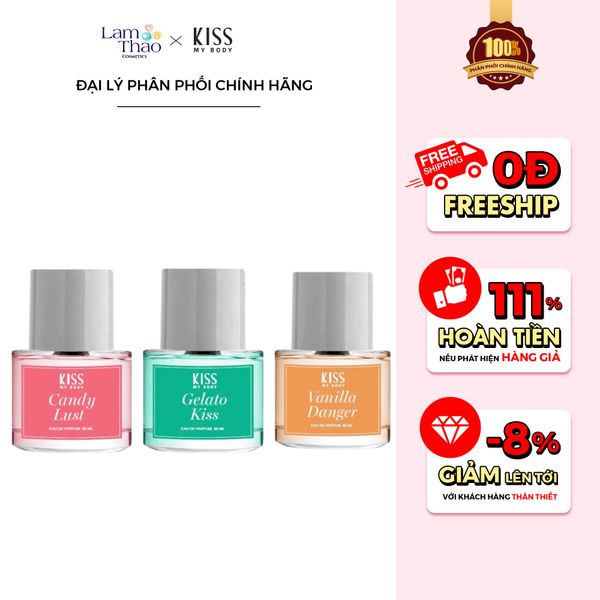 [HĐ 288K KISS MY BODY TẶNG 1 TÚI TOTE] Nước Hoa Kiss My Body Eau De Parfum - The Sexilicious Collection