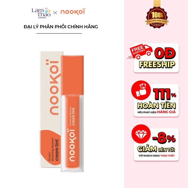 [TẶNG Gương Lược Cầm Tay Nookoi] [HĐ 199K TẶNG 1 KẸP TÓC NOOKOI] Son Kem Lì Nookoi Blooming Moment Cream Tint