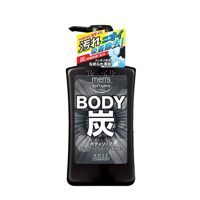 Sữa Tắm Than Hoạt Tính Dành Cho Nam Kose Men's Softymo Body Charcoal 550ml